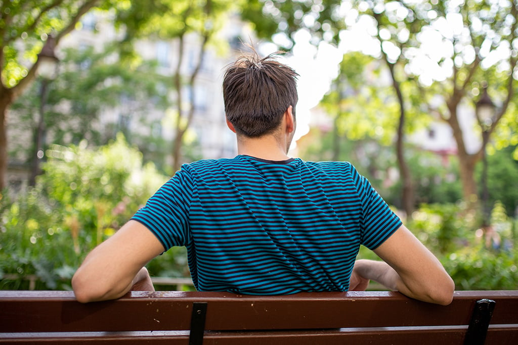 narcissistic relationship stories bring hope to a young man on a park bench